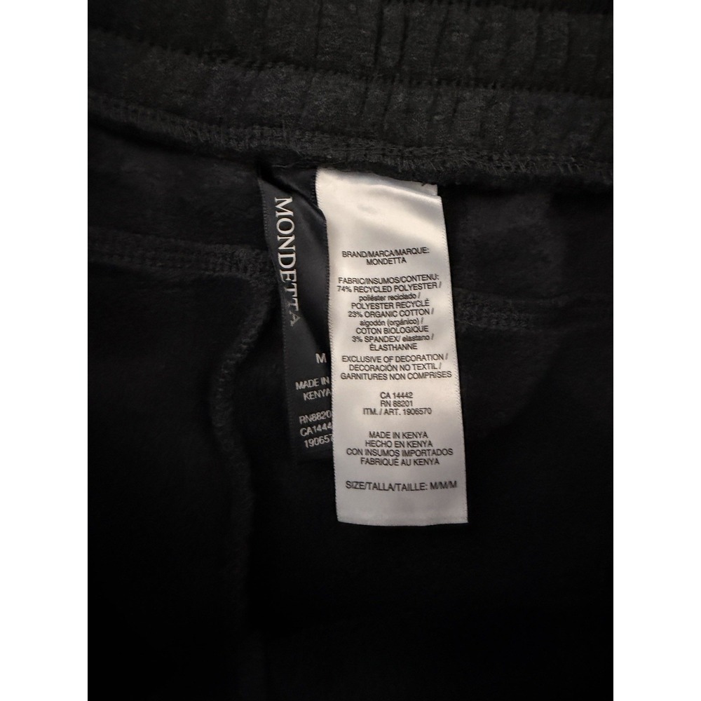 Mondetta Pull‎ On Fleece Pants Black Gray M NWOT 28.5" Inseam - Picture 6 of 6